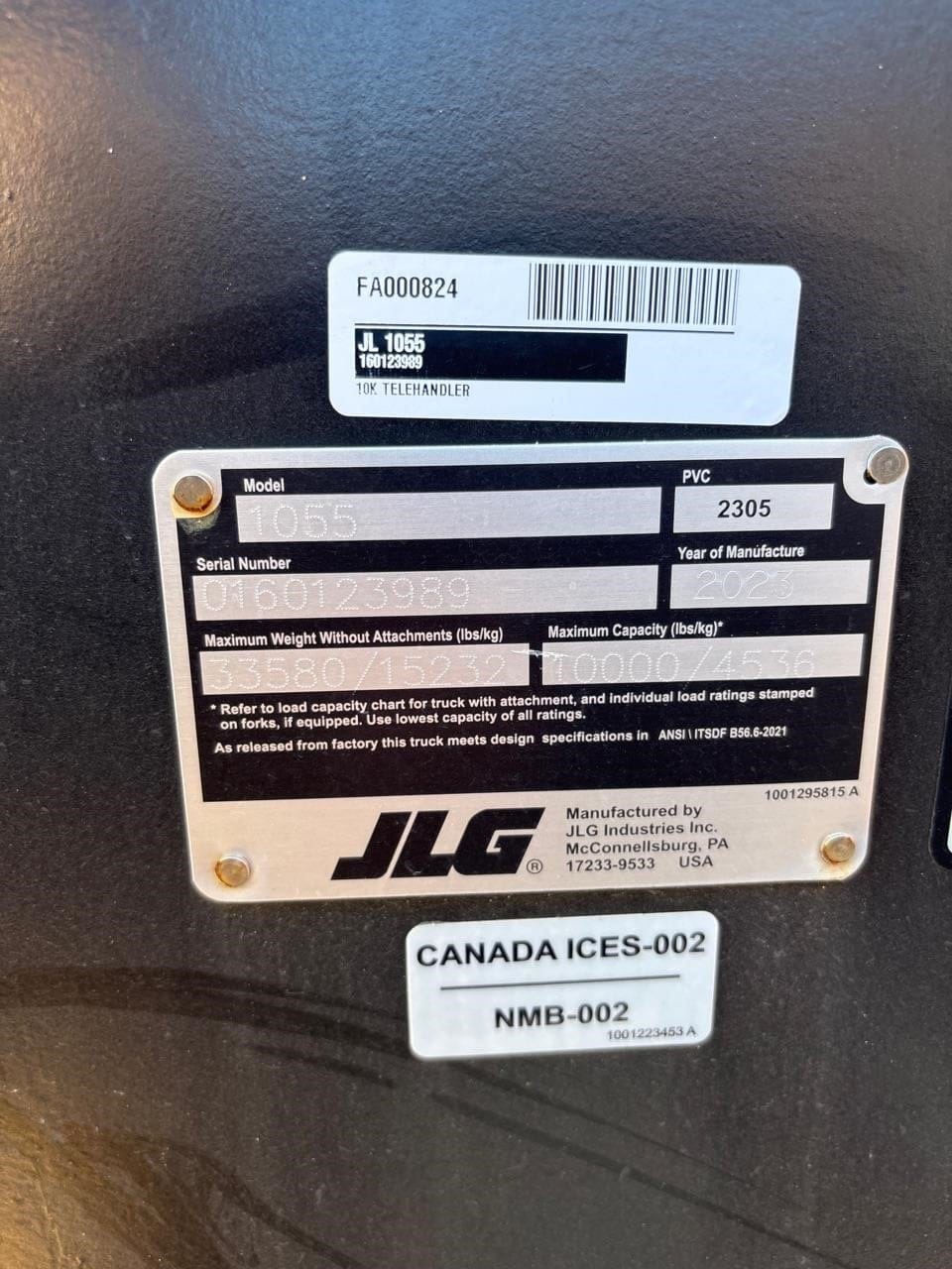 2023 JLG 1055 Equipment Image0