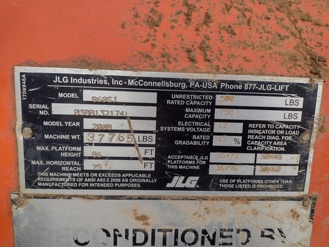 Image of JLG 860SJ equipment image 4