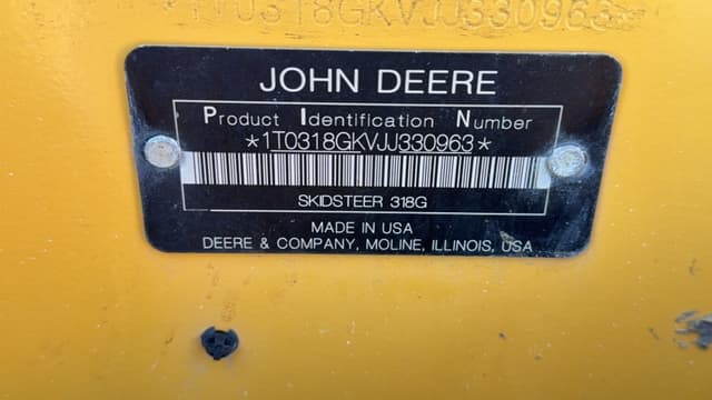 Image of John Deere 318G equipment image 4