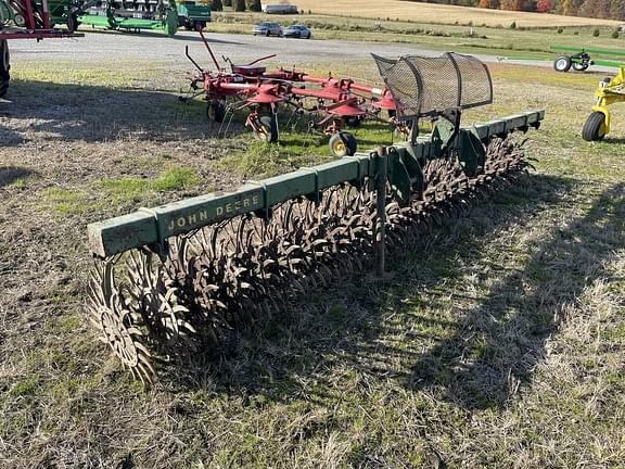 John Deere Logo on Antique Cultivator Shield