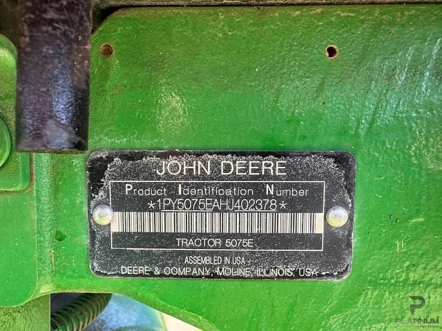 Image of John Deere 5075E equipment image 2