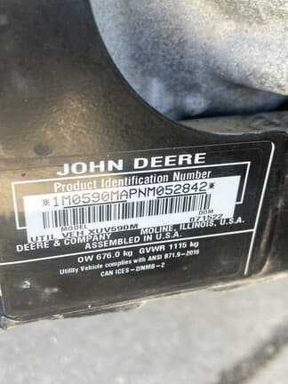 Image of John Deere XUV 590M equipment image 4