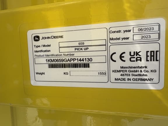 Image of John Deere 659 equipment image 1