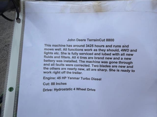 Image of John Deere 8800 equipment image 2