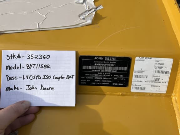 Image of John Deere BYT11582 equipment image 4