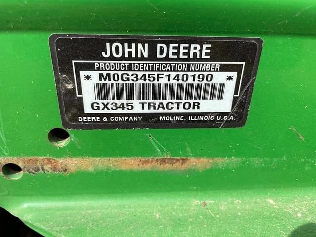 Image of John Deere GX345 equipment image 4