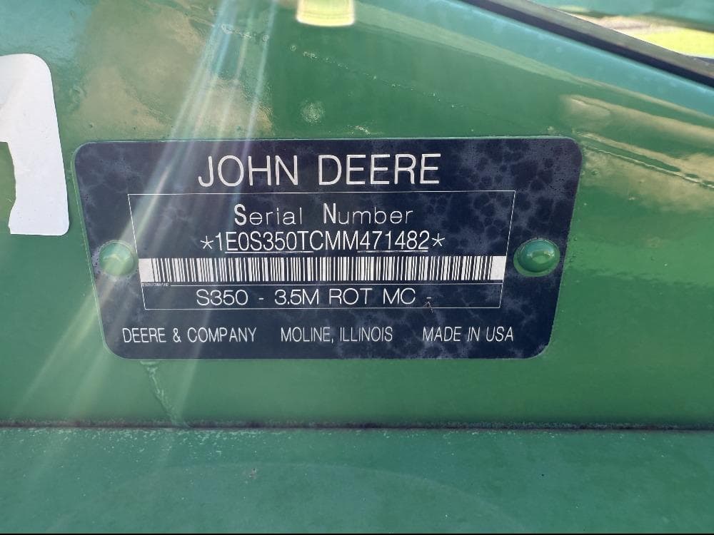 Image of John Deere S350 Image 1