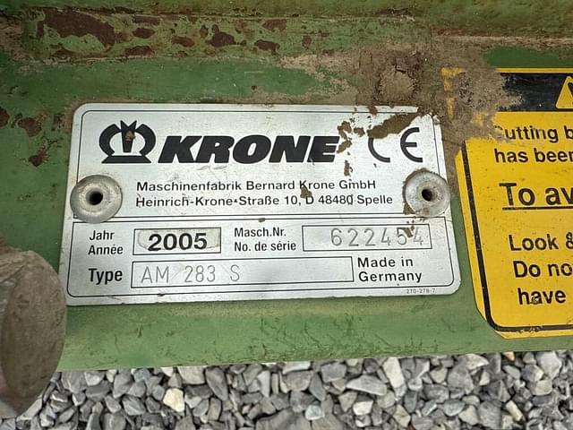 Image of Krone AM 283 S equipment image 4