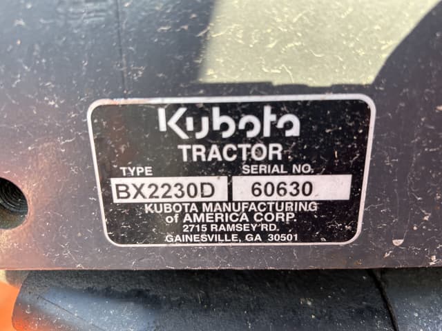 Image of Kubota BX2230 equipment image 2
