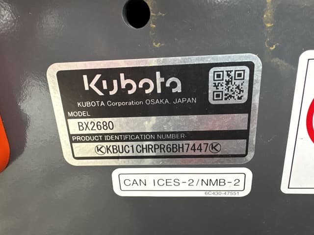Image of Kubota BX2680 equipment image 2