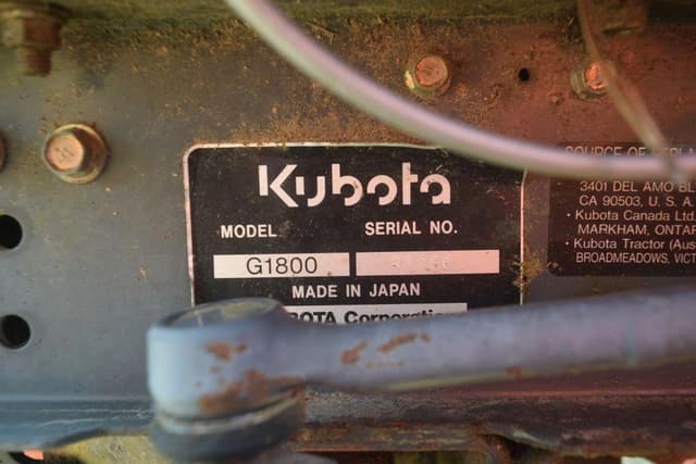 Image of Kubota G1800 equipment image 4