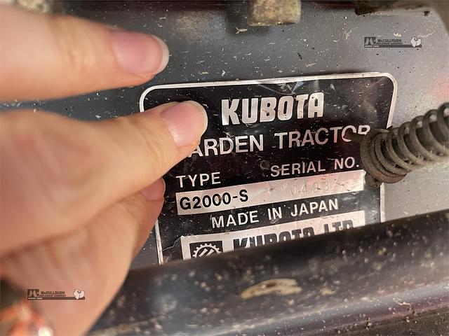 Image of Kubota G2000 equipment image 4