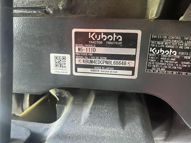 Image of Kubota M5-111 equipment image 4