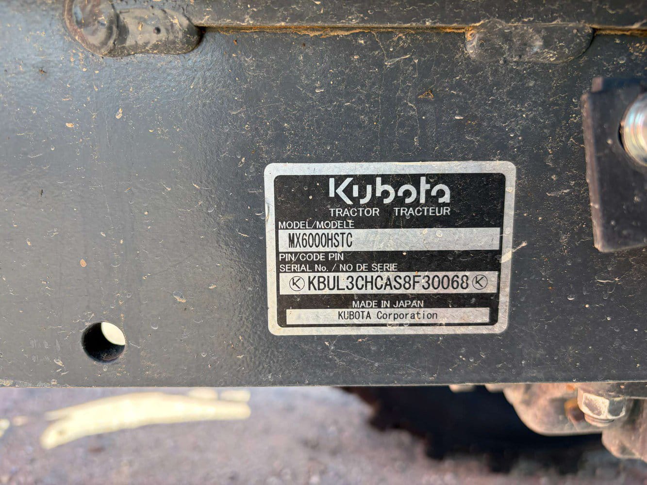 Kubota MX6000 Equipment Image0