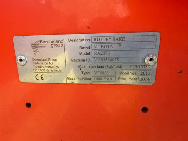 Image of Kubota RA2076 equipment image 4