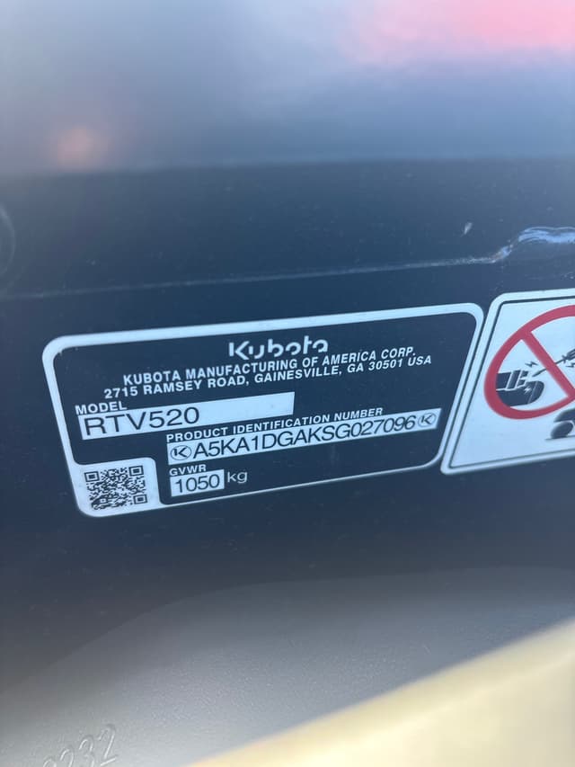 Image of Kubota RTV520 equipment image 3