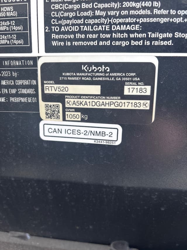 Image of Kubota RTV520 equipment image 3