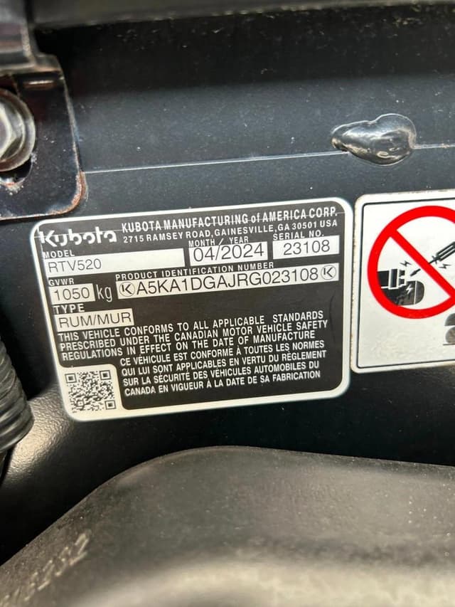 Image of Kubota RTV520 equipment image 2