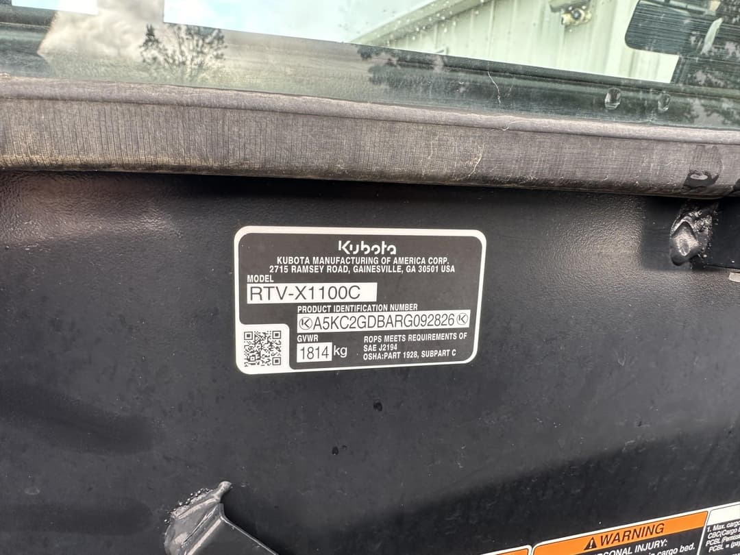 Image of Kubota RTV-X1100C Primary Image