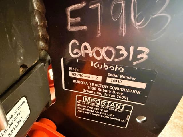 Image of Kubota SZ22NC-48-2 equipment image 2