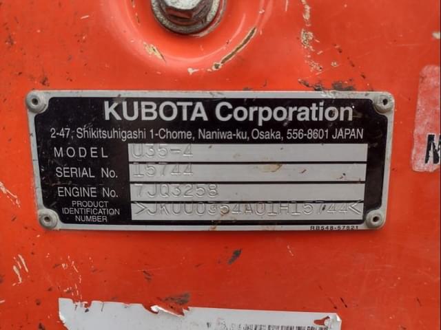 Image of Kubota U35-4 equipment image 4