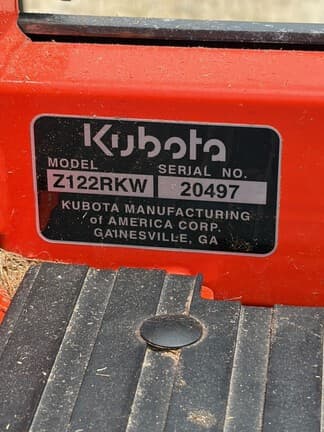 Image of Kubota Z122R equipment image 4