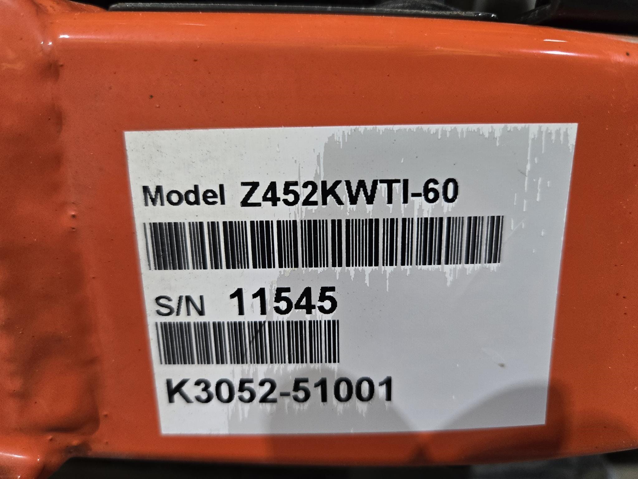 Kubota Z452KWTi-60  Equipment Image0