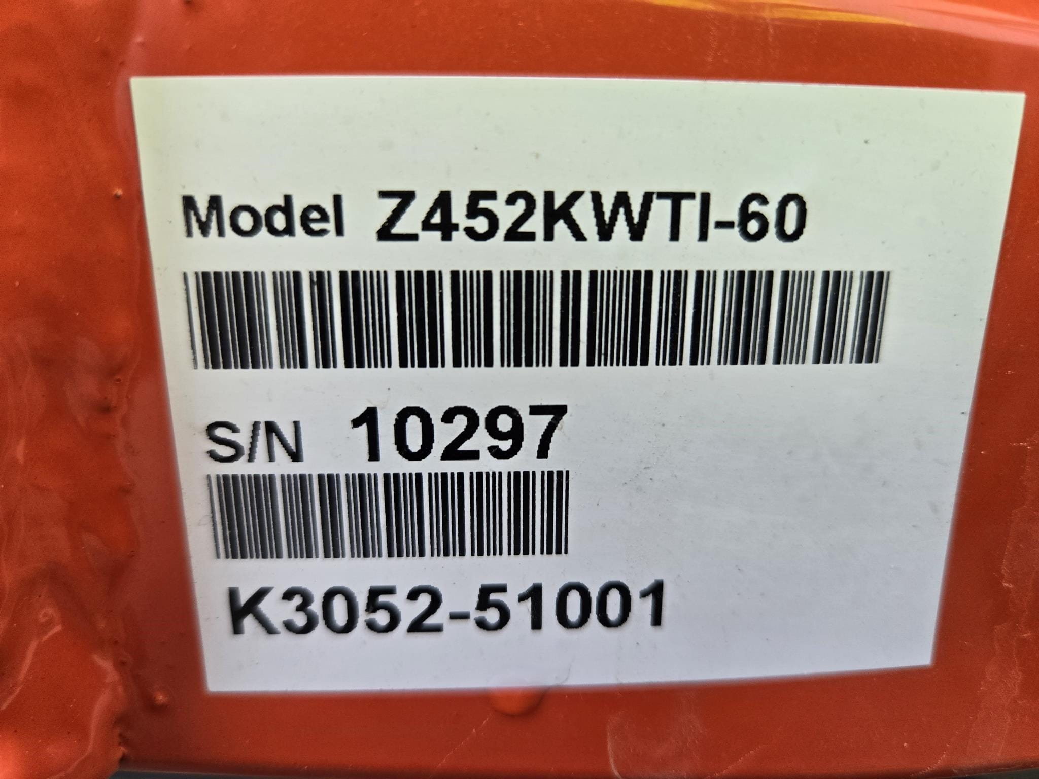 Kubota Z452KWTi-60  Equipment Image0