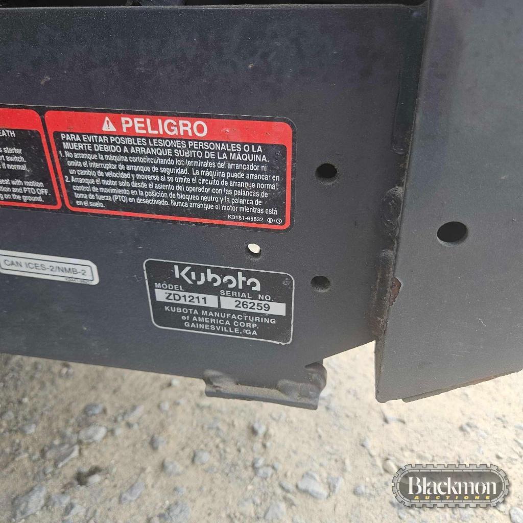 Image of Kubota ZD1211 Image 1