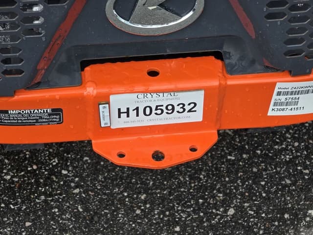 Image of Kubota Z422KWNC-54 equipment image 4