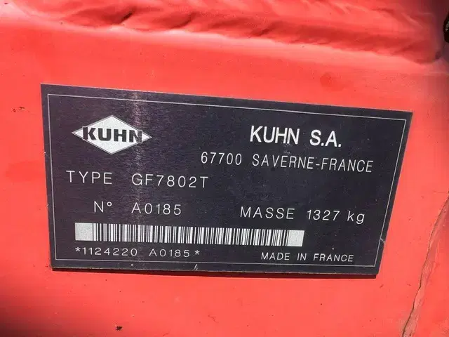 Image of Kuhn GF7802THA equipment image 4