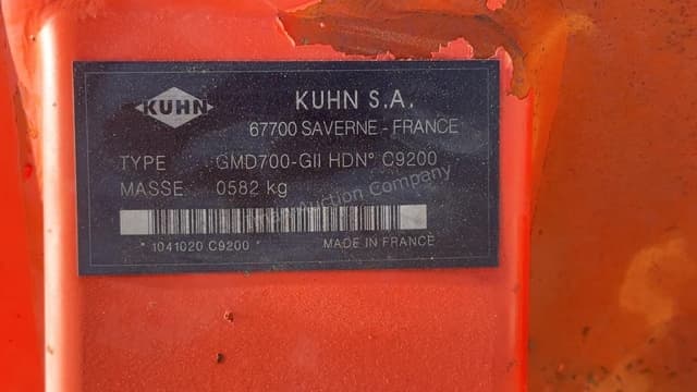 Image of Kuhn GMD700 equipment image 3