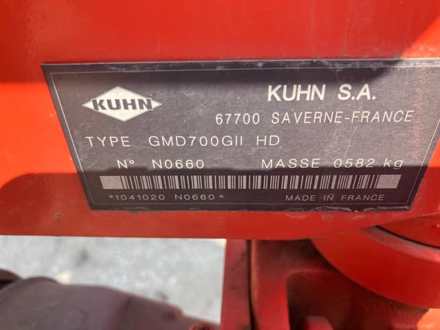 Image of Kuhn GMD 700-GII HD equipment image 2