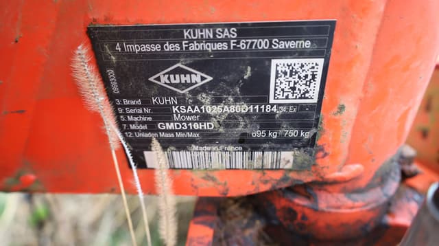 Image of Kuhn GMD310HD equipment image 2
