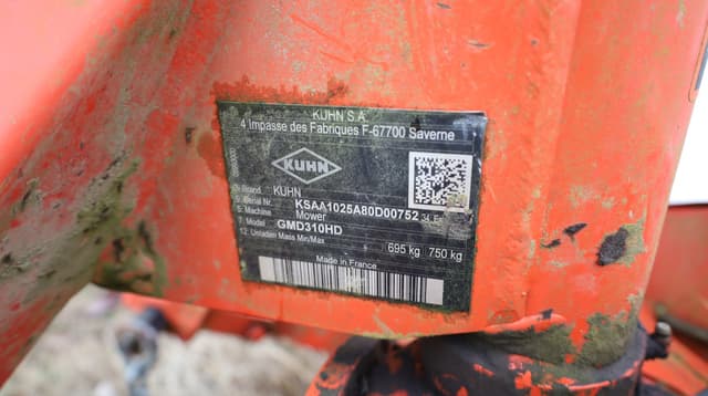 Image of Kuhn GMD310HD equipment image 3
