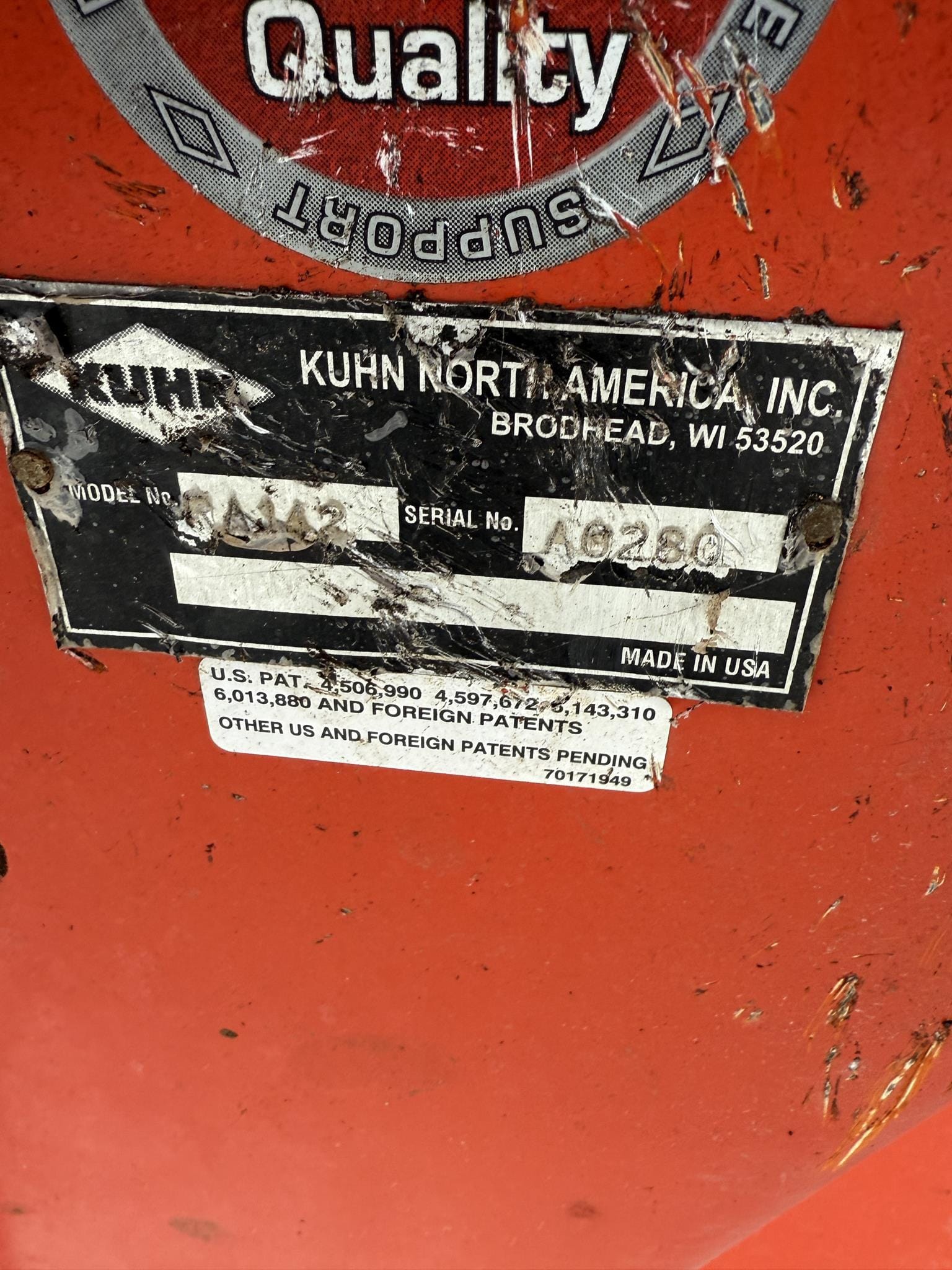 Kuhn Knight RA142 Equipment Image0