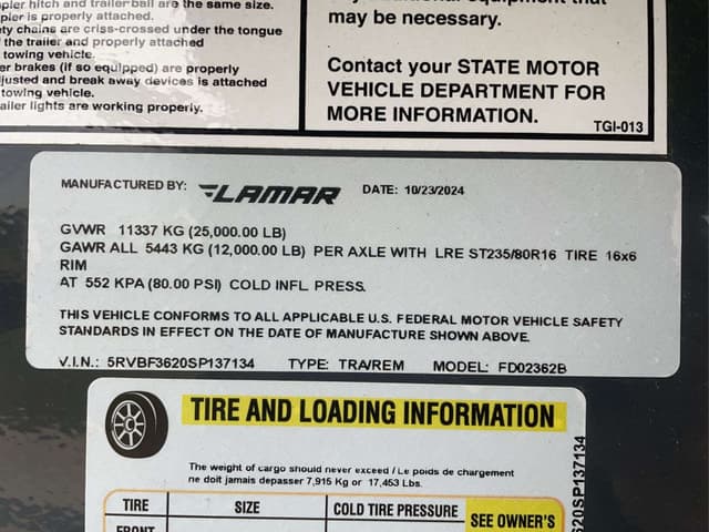 Image of Lamar FD02362B equipment image 4