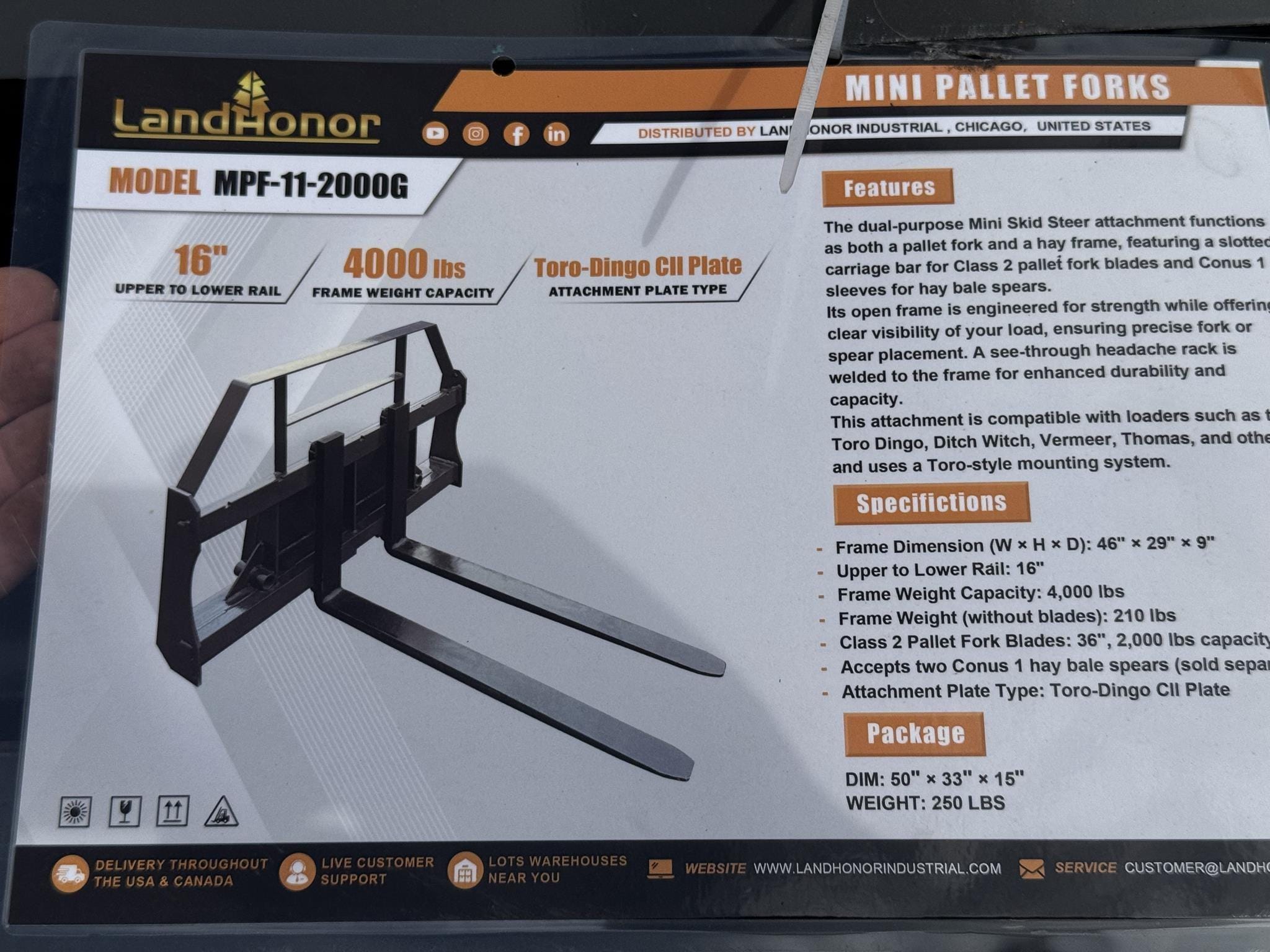 Land Honor MPF-11-2000G Equipment Image0