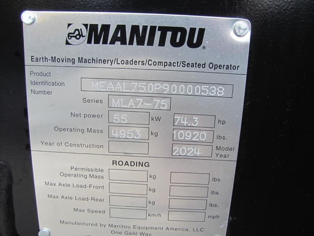 Image of Manitou MLA 7-75 HZ equipment image 1