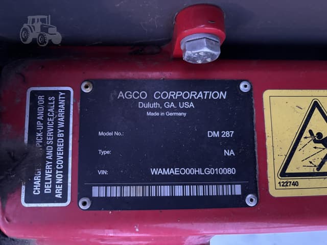 Image of Massey Ferguson DM287 equipment image 3