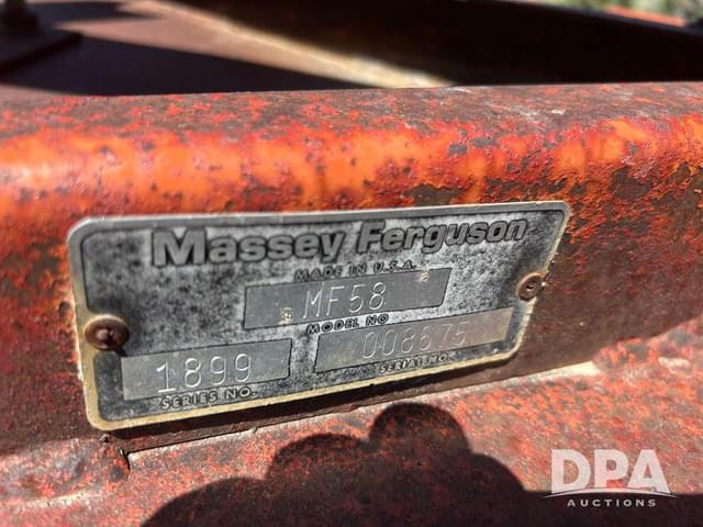 Image of Massey Ferguson MF-58 equipment image 4