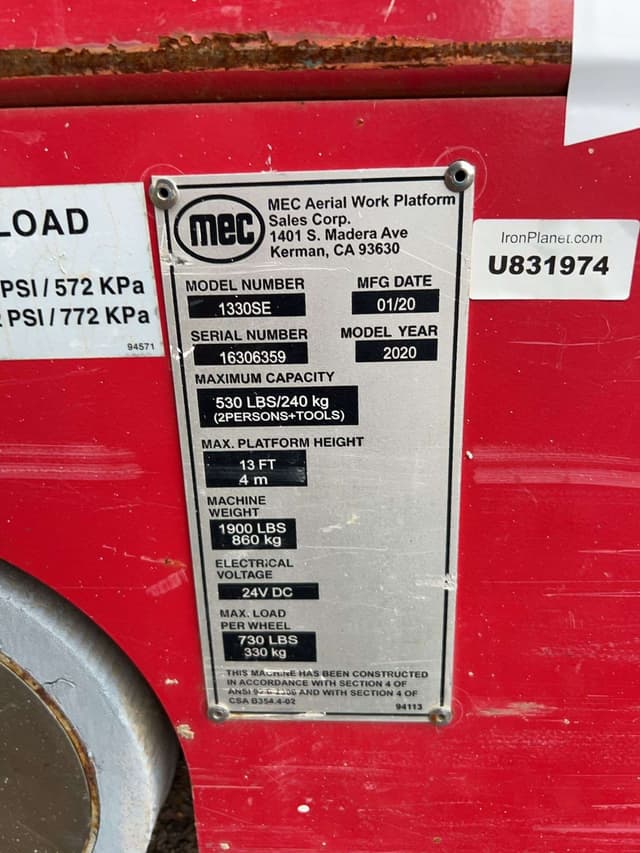 Image of MEC 1330SE equipment image 3