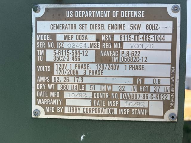 Image of Libby MEP 002A equipment image 4