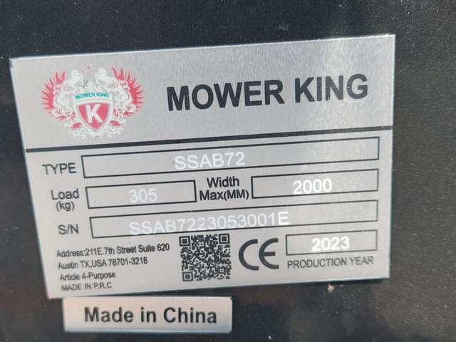 Image of Mower King SSAB72 equipment image 3