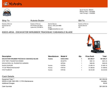 Main image Kubota KX033-4R3A