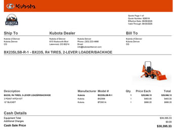 2025 Kubota BX23S Equipment Image0