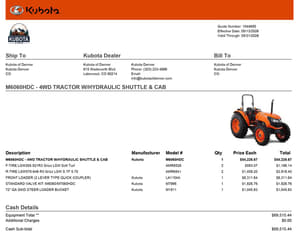 2026 Kubota M6060HDC Image