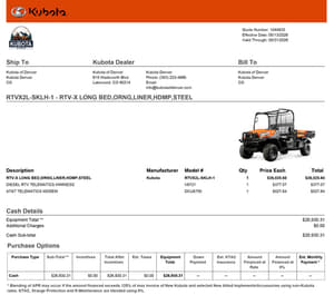2026 Kubota RTVX2L-SKLH-1 Image