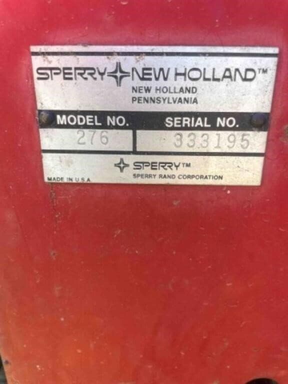 Image of New Holland 276 equipment image 2