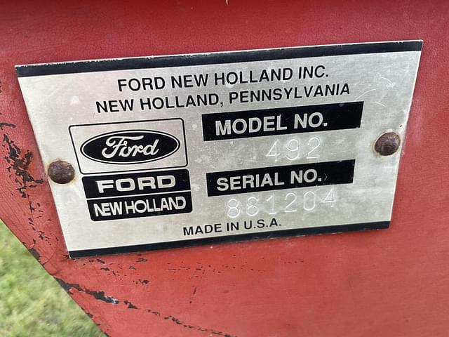 Image of New Holland 492 equipment image 4